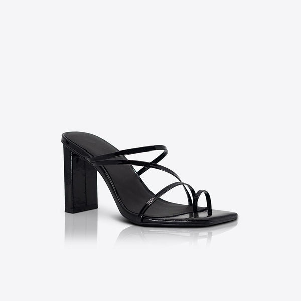Sol Sana Theo High Heel Patent Black