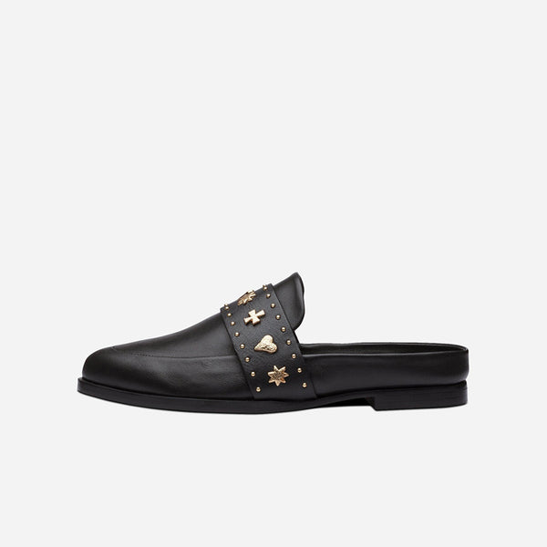 Sol Sana Tuesday Slide Black/Gold Hearts