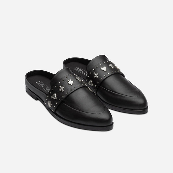 Sol Sana Tuesday Slide Black/Silver Hearts