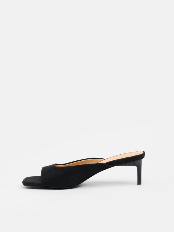 Sol Sana Tutu Mule Black Canvas