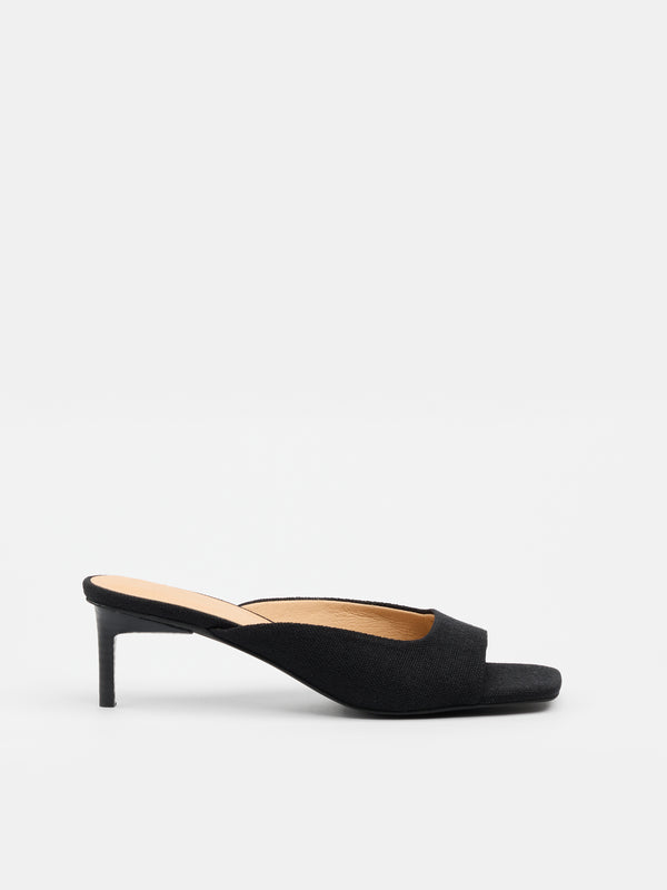 sol sana Tutu Mule Black Canvas