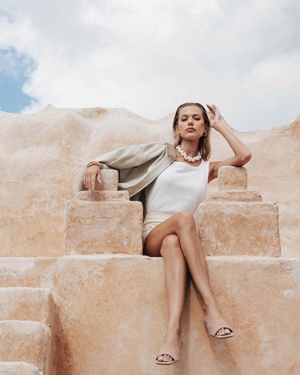 Sol Sana Tutu Mule Natural Canvas