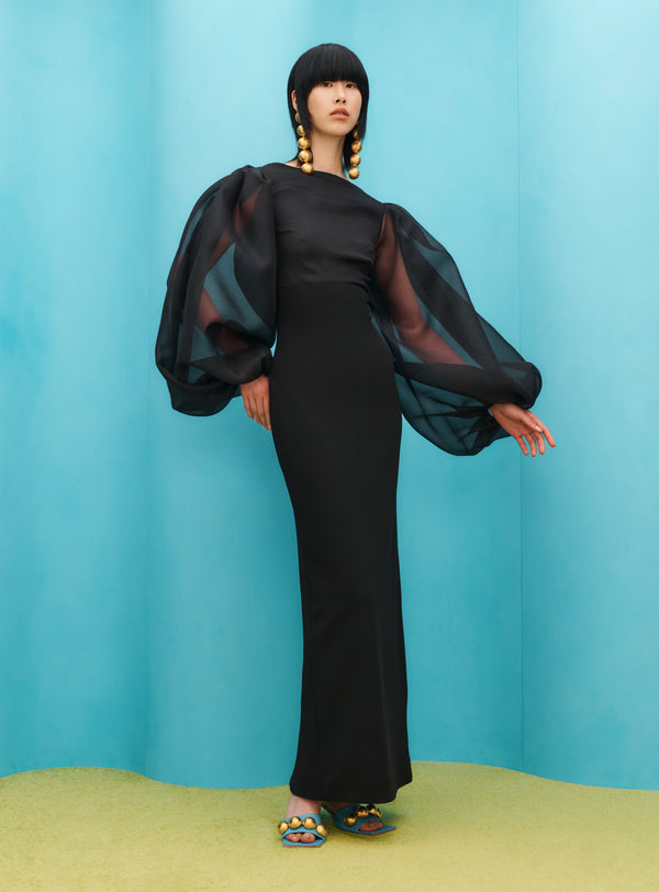 Solace London In Ziya Maxi Dress In Black