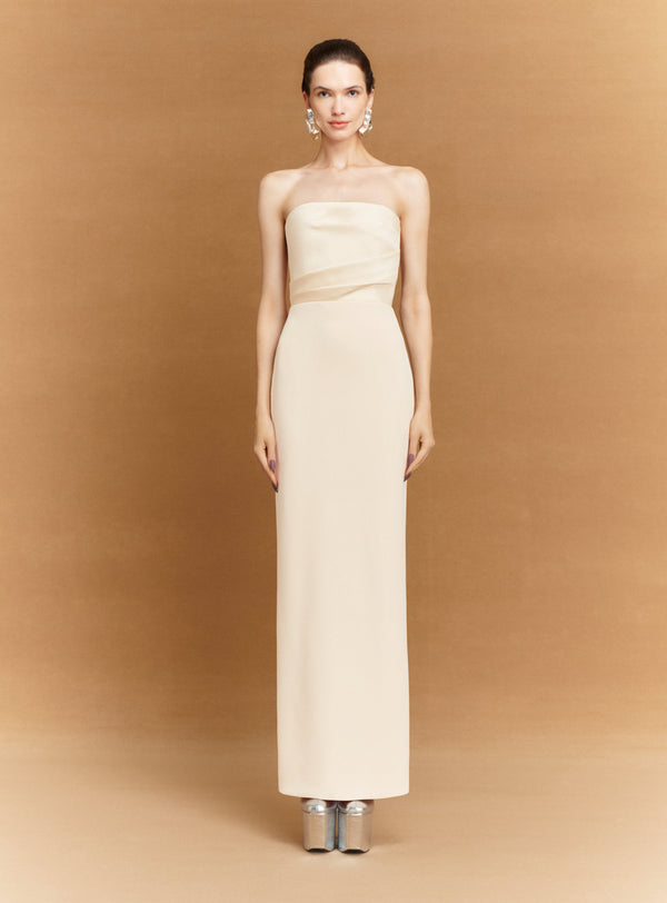 Solace London The Afra Maxi Dress In Alabaster