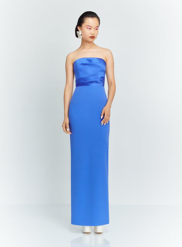 Solace London The Afra Maxi Dress In Iris Blue