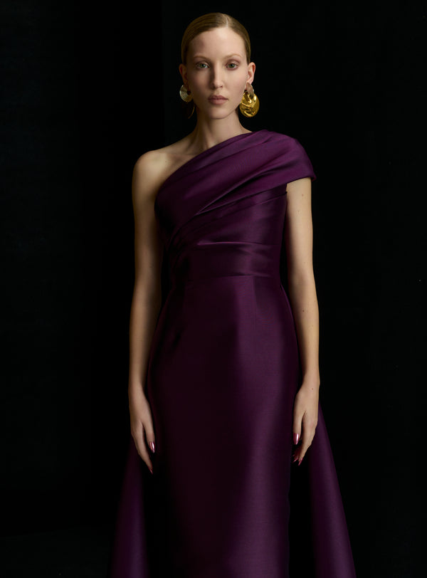 solace london The Alba Maxi Dress in Aubergine