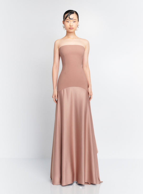 solace london The Alessandra Maxi Dress in Cocoa