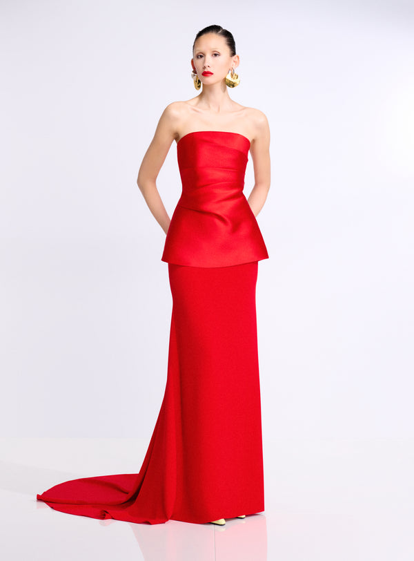 Solace London The Alia Maxi Dress In Red