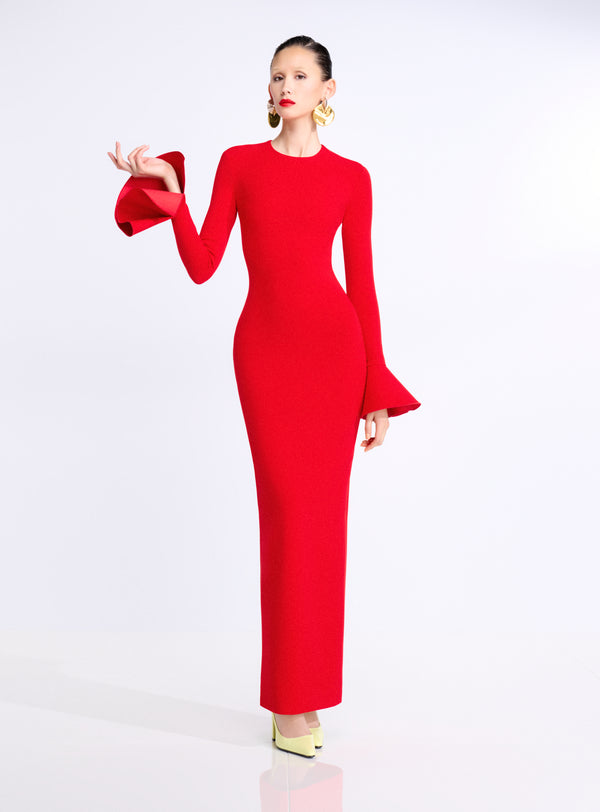 solace london The Alicia Maxi Dress in Red