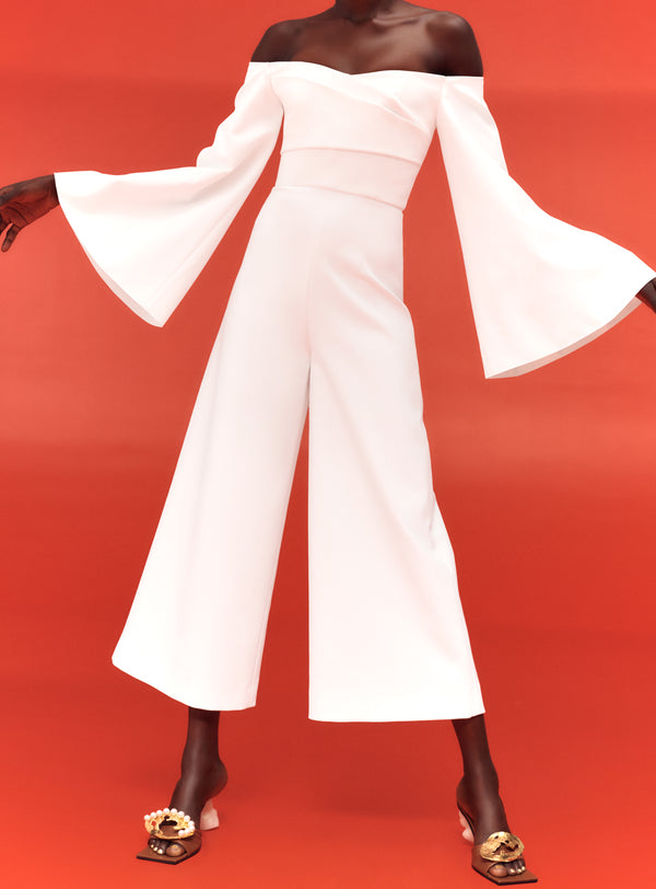 solace london The Almira Jumpsuit in Cream