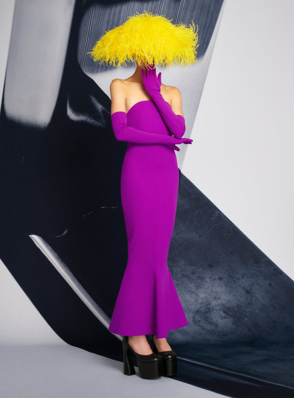 Solace London The Amara Midi Dress In Ultra Purple