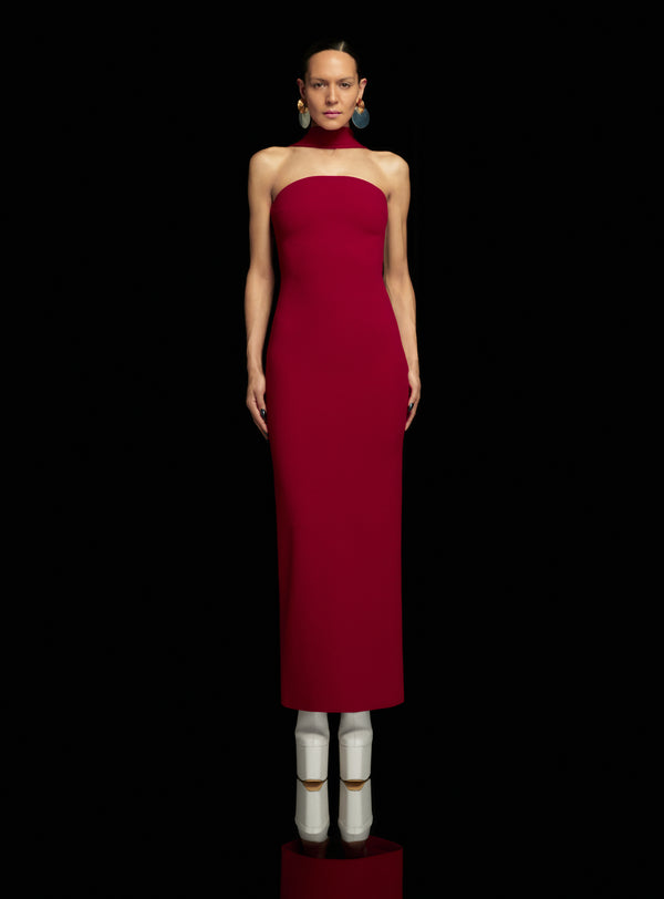 solace london The Amari Maxi Dress in Ruby