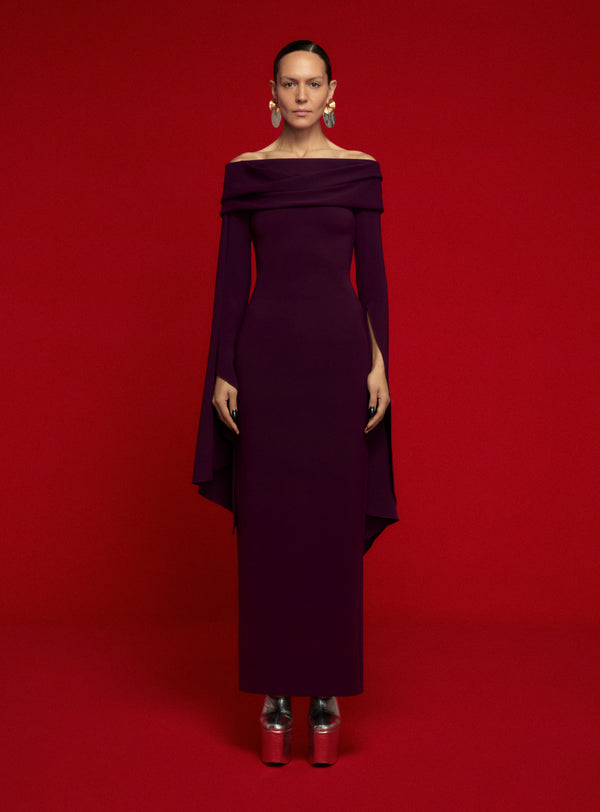 solace london The Arden Maxi Dress in Aubergine