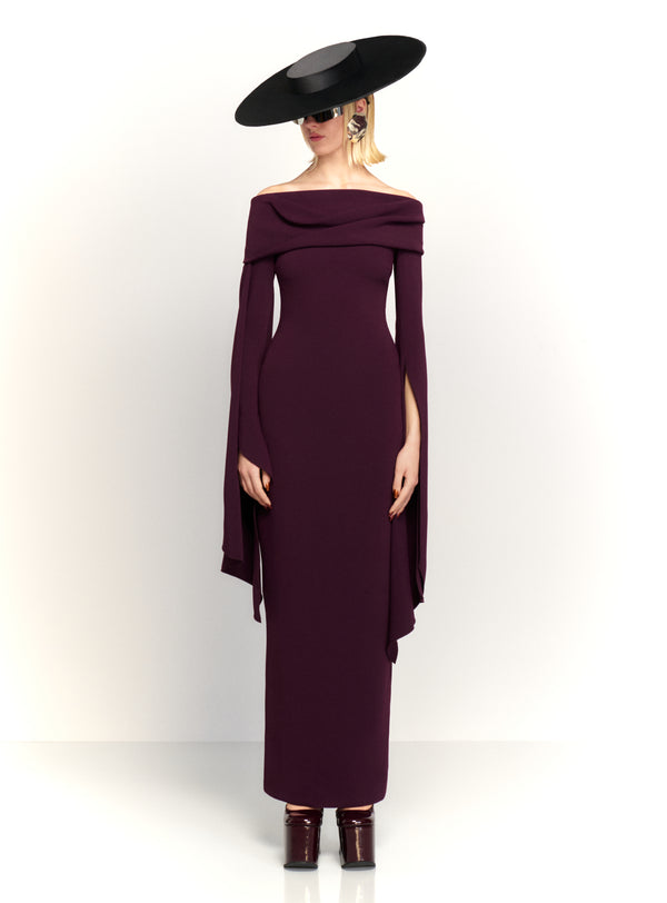 solace london The Arden Maxi Dress in Plum
