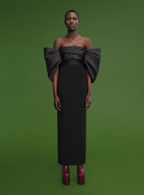 solace london The Arla Dress in Black