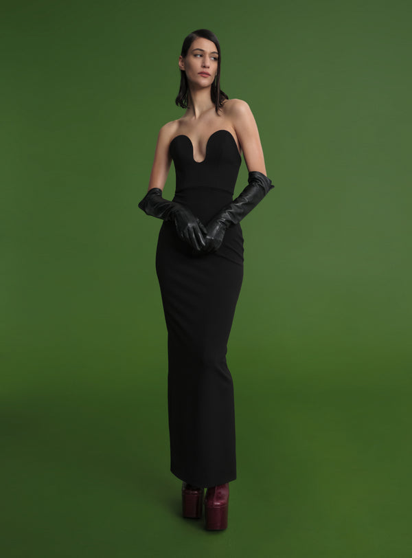 solace london The Audrey Maxi Dress in Black