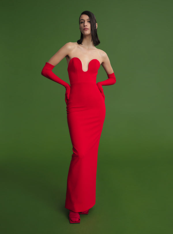 solace london The Audrey Maxi Dress in Red