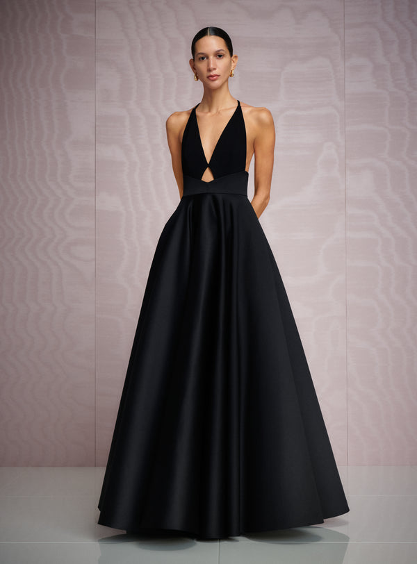 solace london The Avallon Maxi Dress in Black