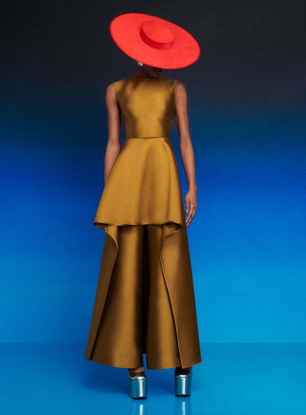 Solace London The Avena Jumpsuit In Gold