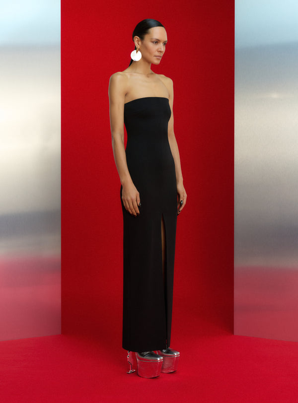 solace london The Bysha Maxi Dress in Black