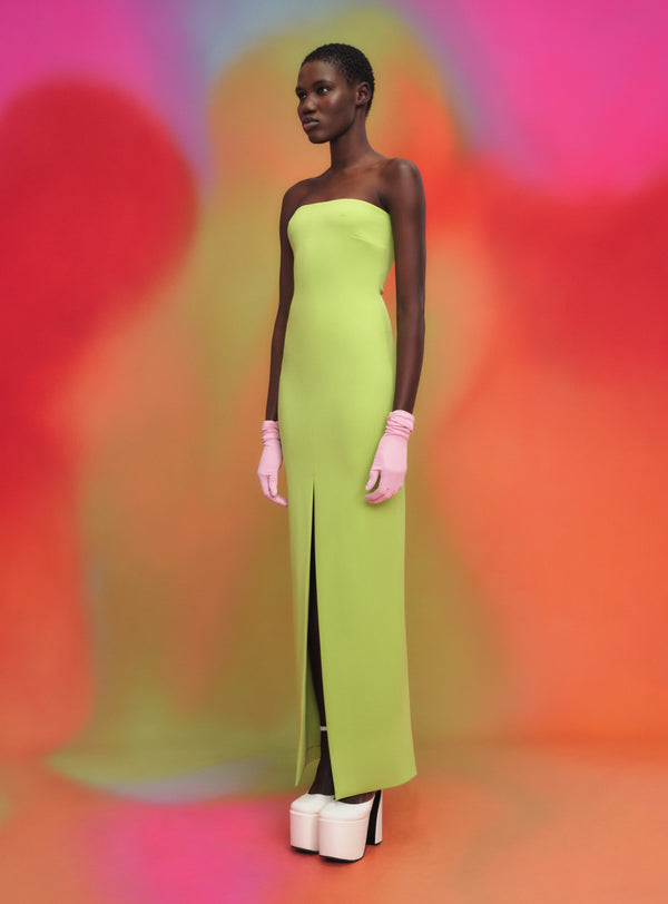 solace london The Bysha Maxi Dress in Chartreuse