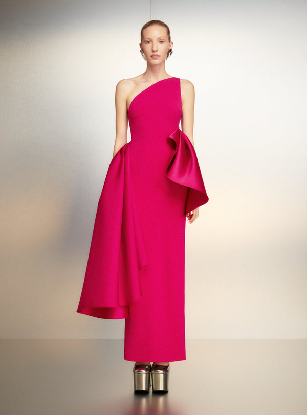 Solace London The Calla Maxi Dress In Cerise