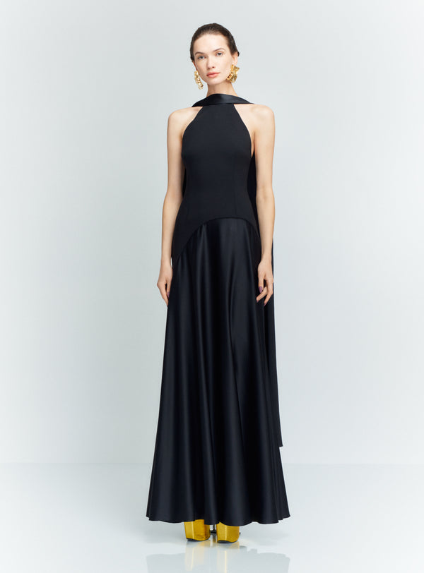 Solace London The Cece Maxi Dress In Black