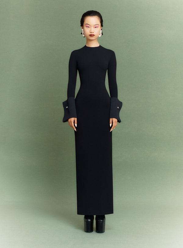 solace london The Chloe Maxi Dress in Black