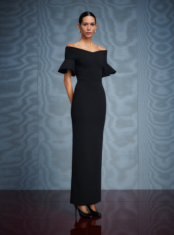 Solace London The Cielo Maxi Dress In Black