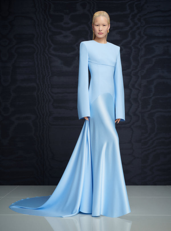 Solace London The Claudine Maxi Dress In Ice Blue