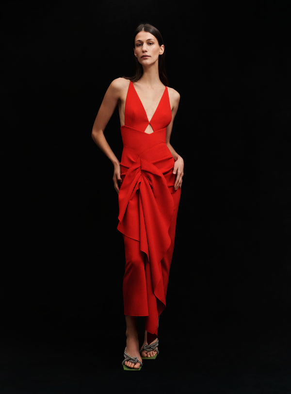 solace london The Cora Midaxi Dress in Red