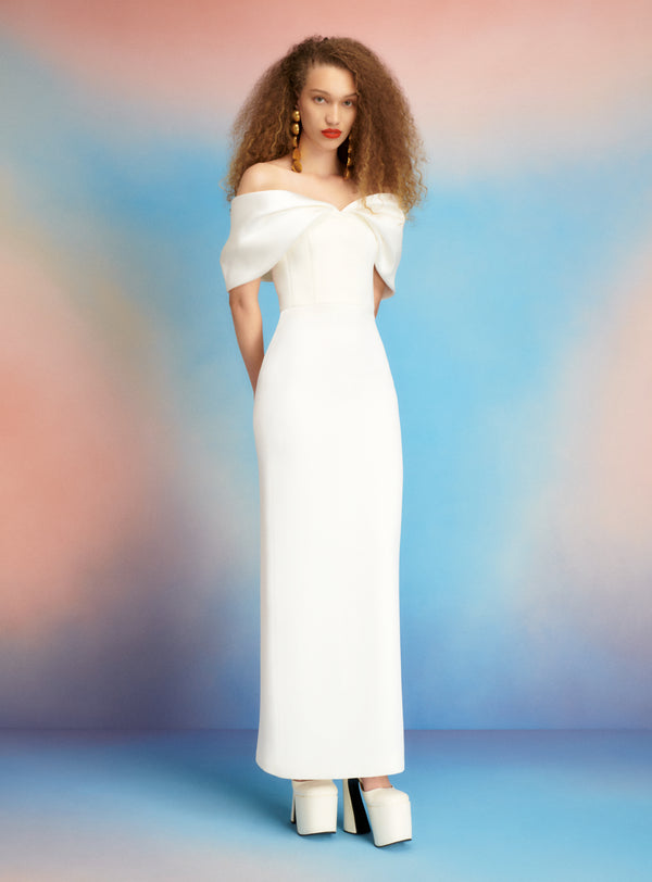 Solace London The Dakota Maxi Dress In Cream