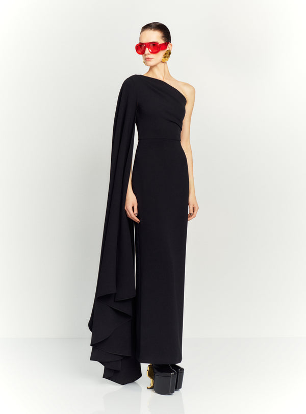 Solace London The Daria Maxi Dress In Black