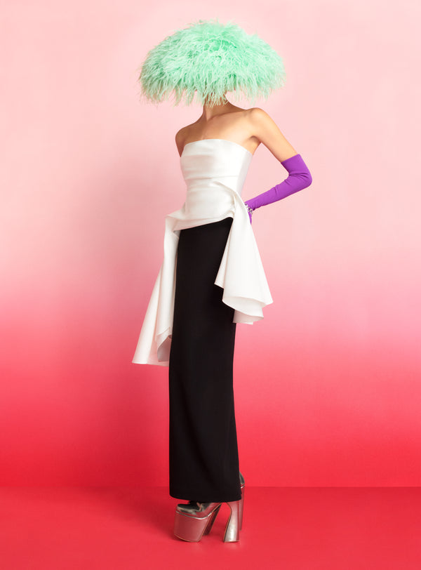 Solace London The Darra Maxi Dress In Cream & Black