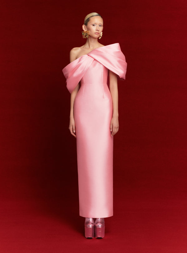 Solace London The Davina Maxi Dress In Powder Pink