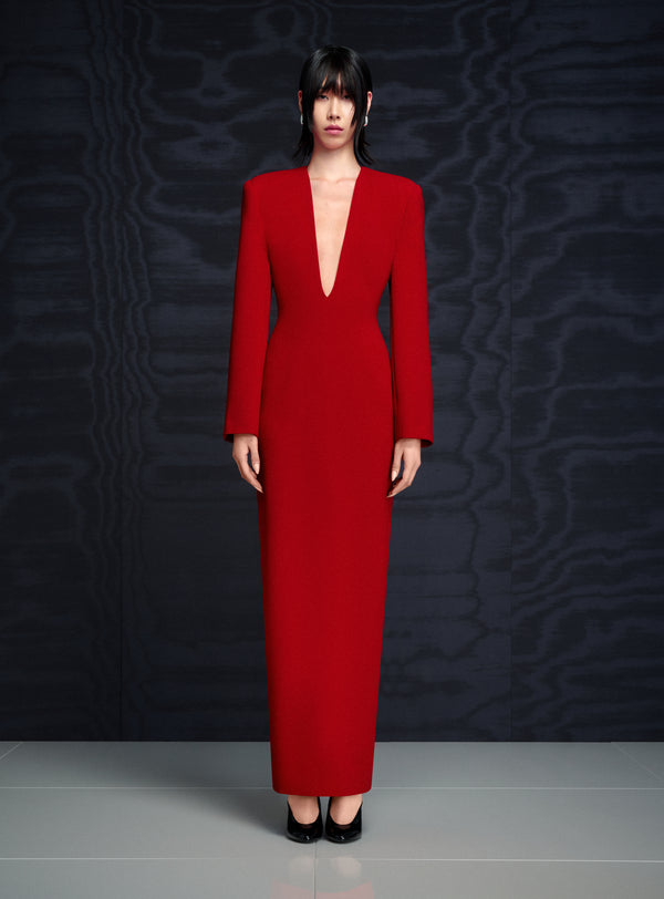 Solace London The Deacon Maxi Dress In Crimson Red