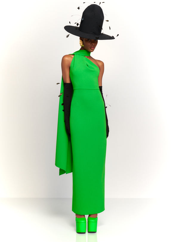 Solace London The Demi Maxi Dress In Bright Green