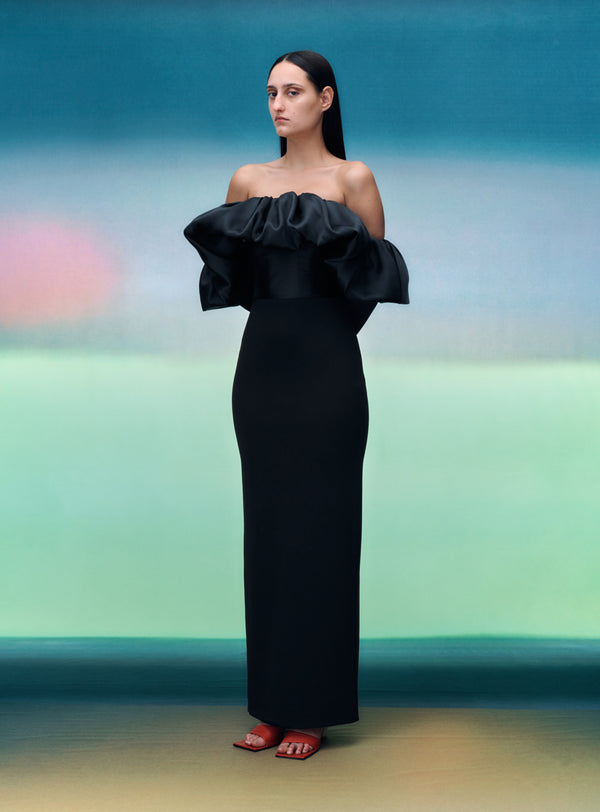 Solace London The Elson Maxi Dress In Black