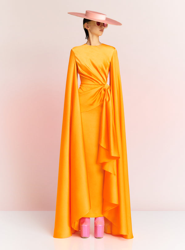 Solace London The Elya Maxi Dress In Orange