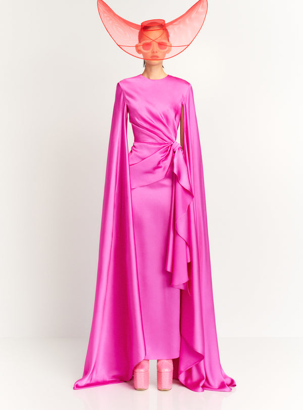 Solace London The Elya Maxi Dress In Pink