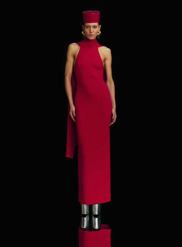 Solace London The Emerson Maxi Dress In Ruby