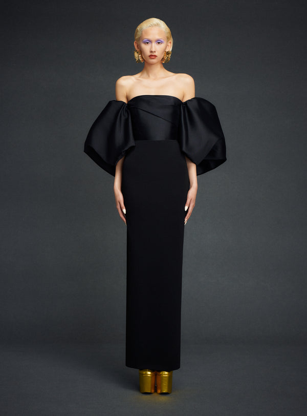 Solace London The Floris Maxi Dress In Black