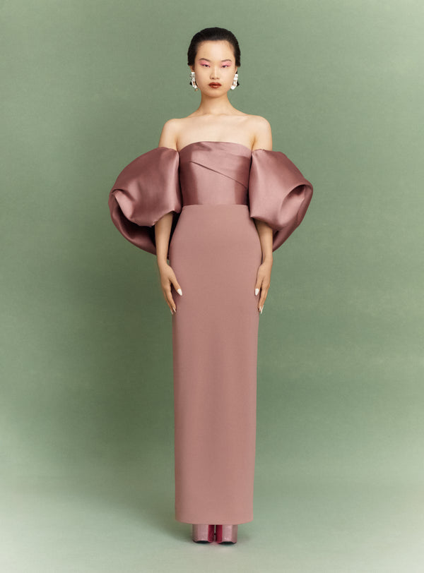 solace london The Floris Maxi Dress in Cocoa