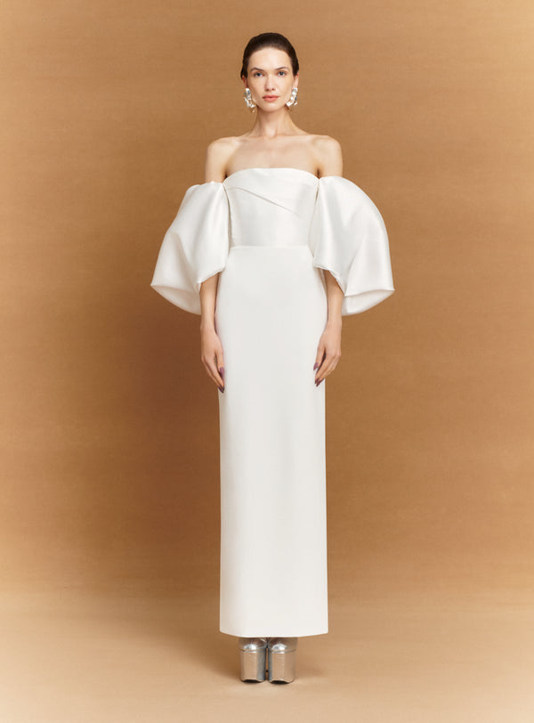 Solace London The Floris Maxi Dress In Cream
