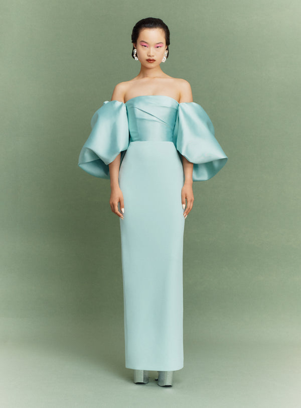 Solace London The Floris Maxi Dress In Opal