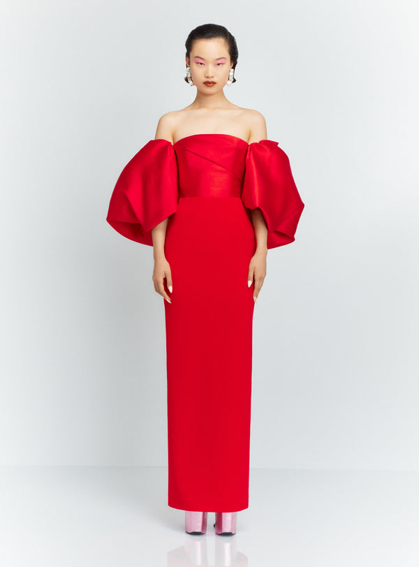 Solace London The Floris Maxi Dress In Red