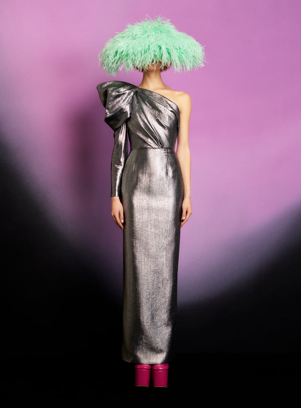 solace london The Garnet Maxi Dress in Silver