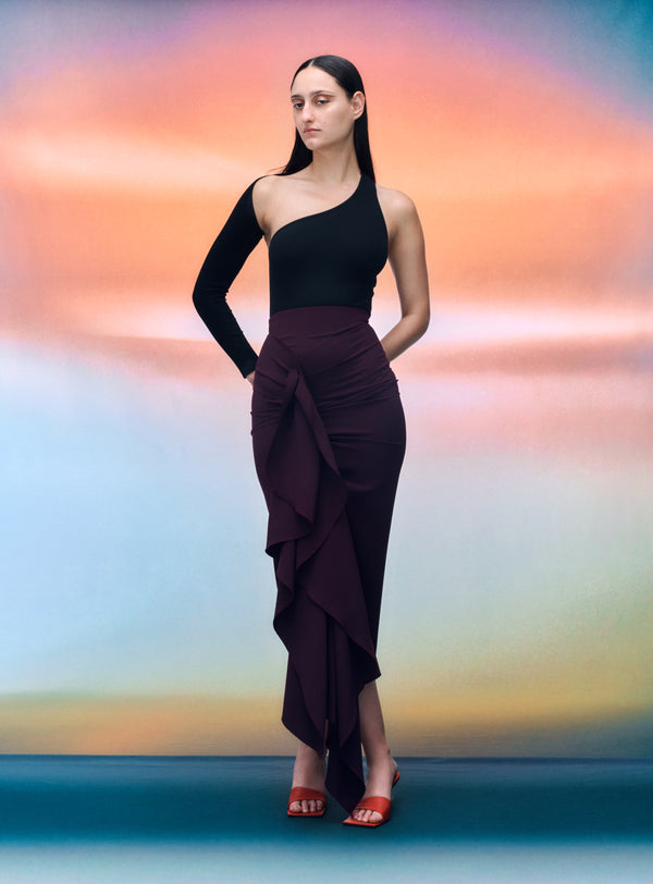 solace london The Giana Skirt in Aubergine