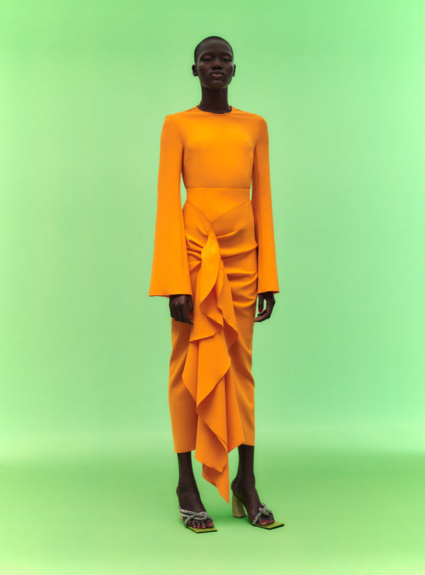 Solace London The Giana Skirt In Orange