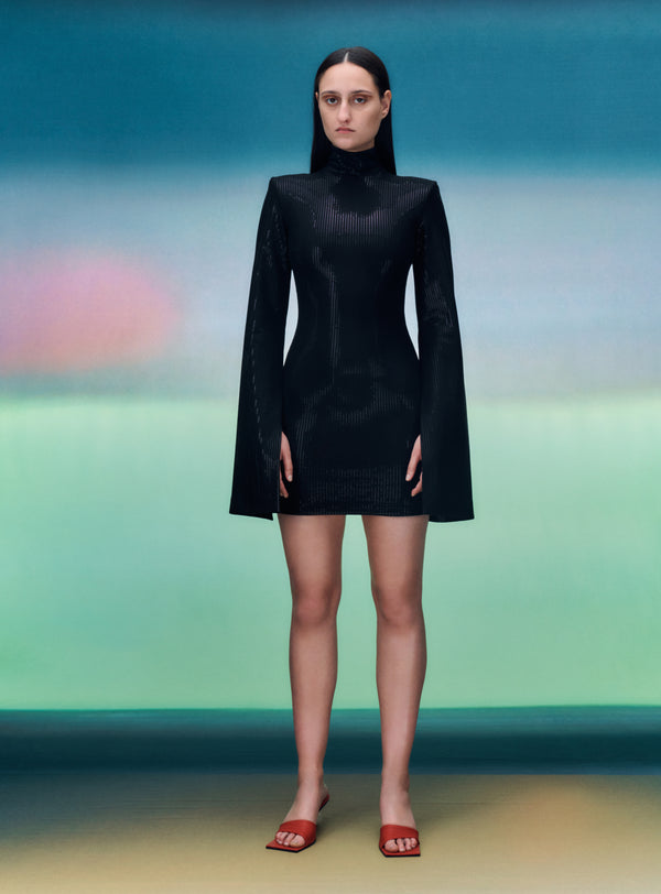 solace london The Hadley Mini Dress in Black